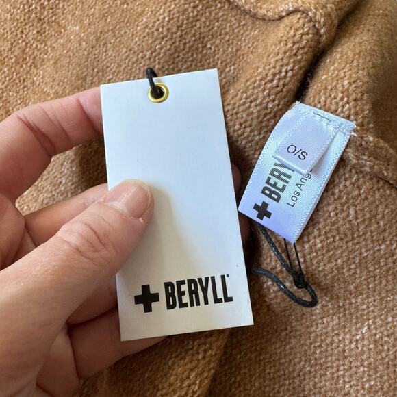 NEW Beryll Cropped Cashmere Cardigan Coat Camel - Picture 4 of 10